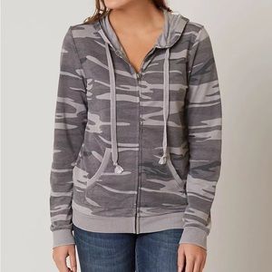 Z Supply Gray Camo Hoodie